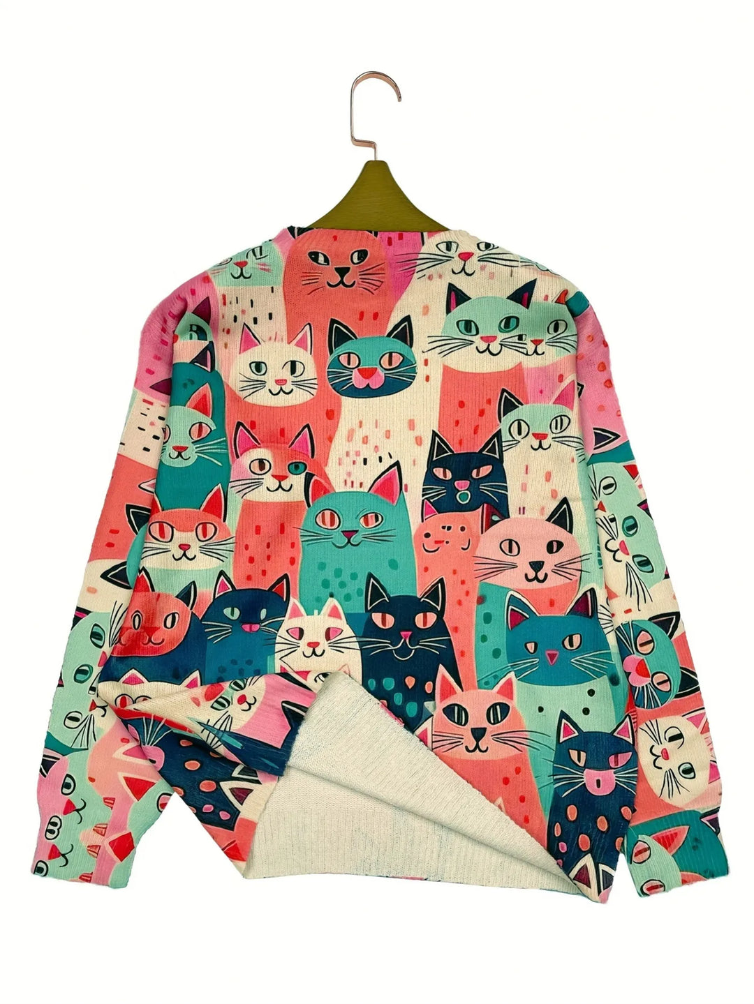 Pull femme avec imprimé chat artistique - Lirwen