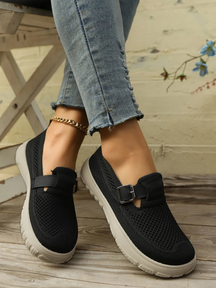 Mocassins respirants pour femmes avec boucle latérale et semelle souple - Élise