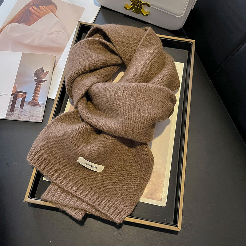 Echarpe tricotée pour femme en laine naturelle - Ingrid
