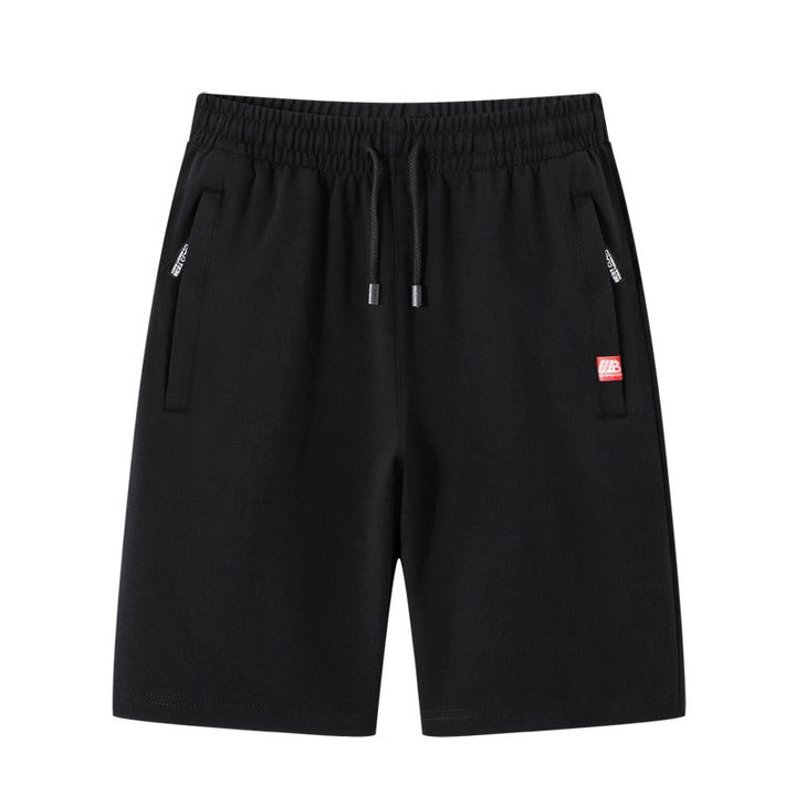 Short de sport uni avec poches zippées pour hommes - Kevin