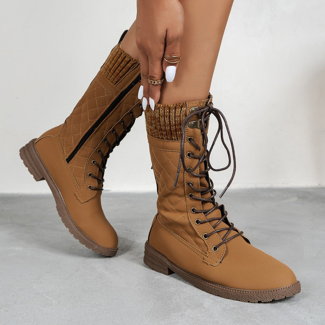 Bottes hautes matelassées pour femmes - Irina