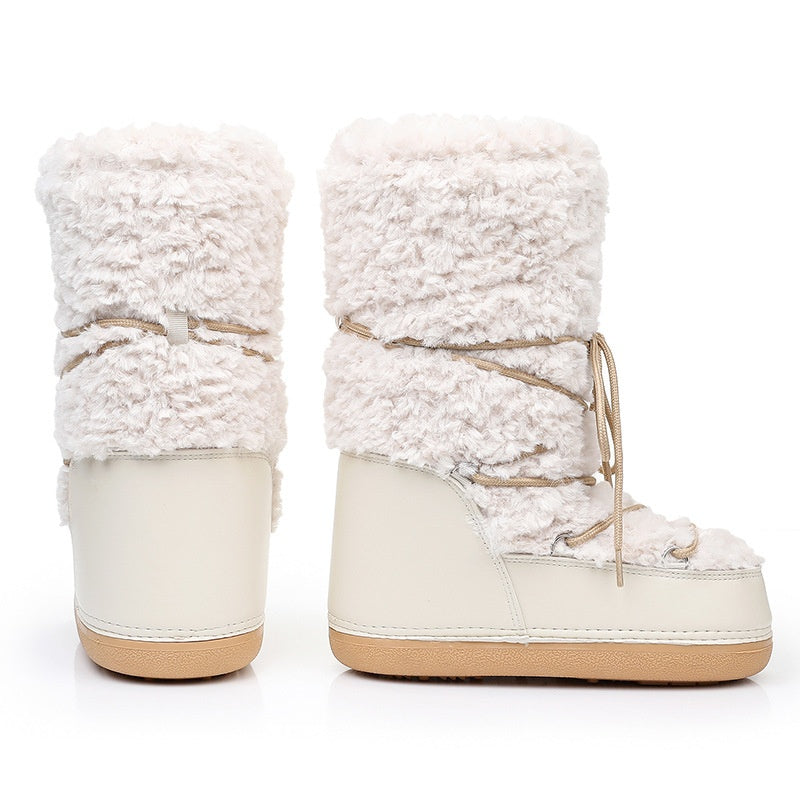 Bottes de neige pour femmes avec doublure en polaire et mi-mollet - Zanarkand