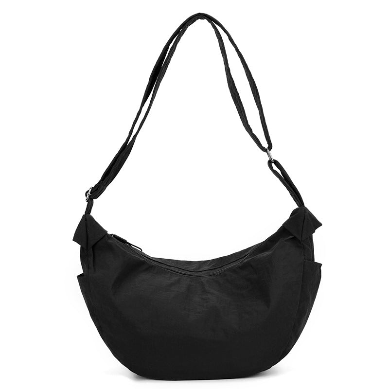 Sac à bandoulière pour femme en forme de demi-lune, grande capacité, bandoulière réglable - Manon