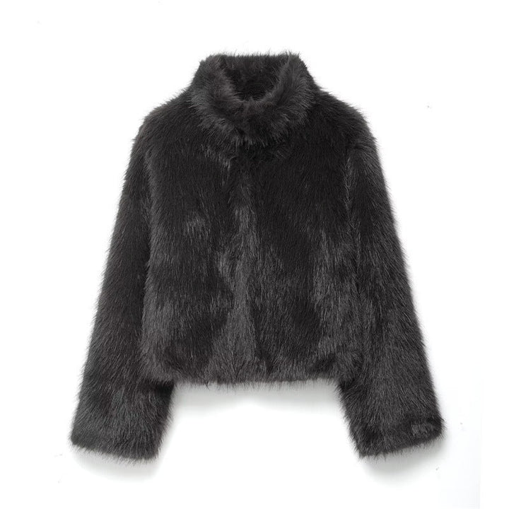 Manteau effet fourrure pour femme silhouette courte pour l'hiver - Dagny