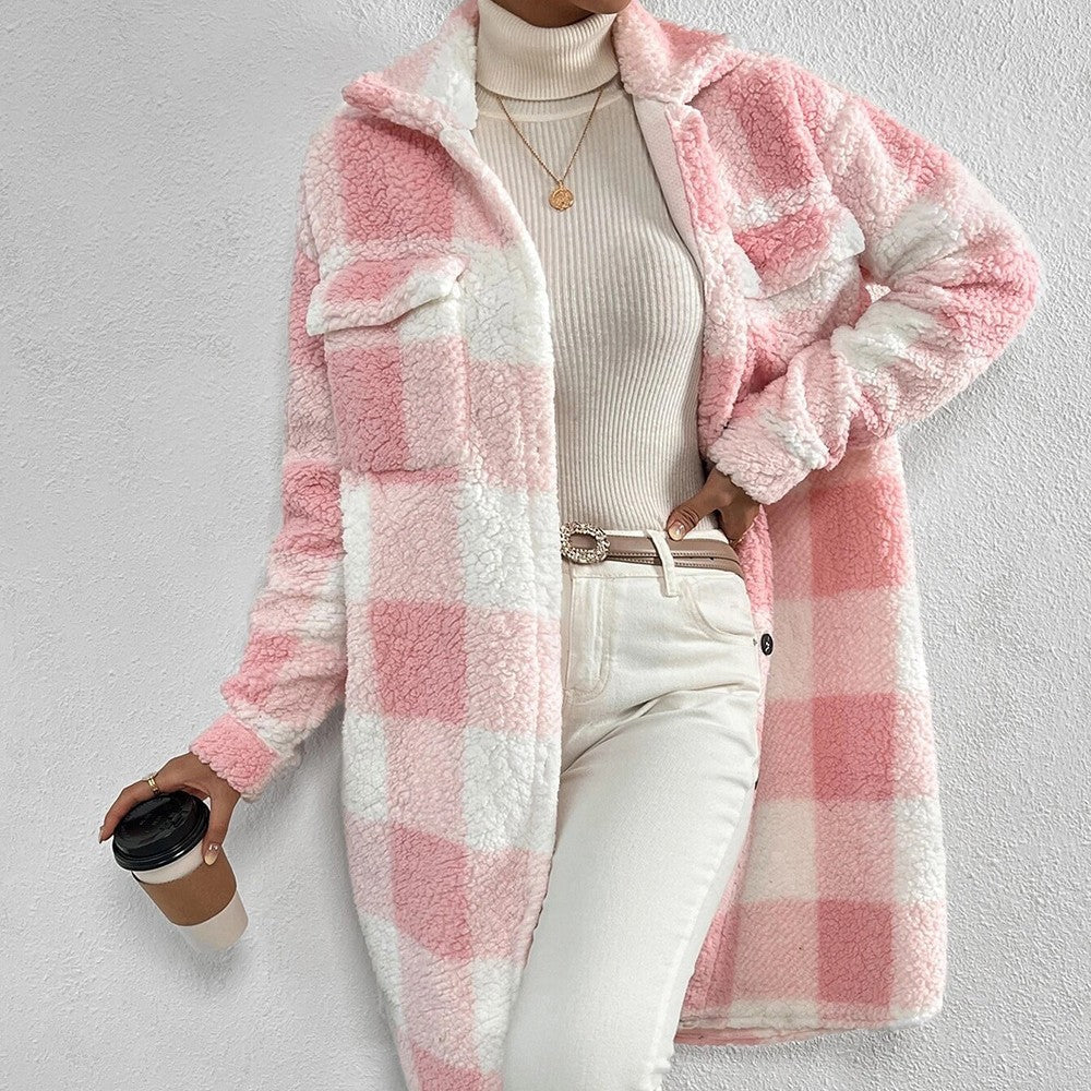 Manteau long en laine polaire pour femme - Agneta
