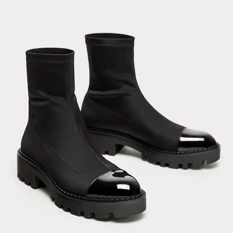 Bottes élastiques à semelles robustes pour femmes - Zyrvek
