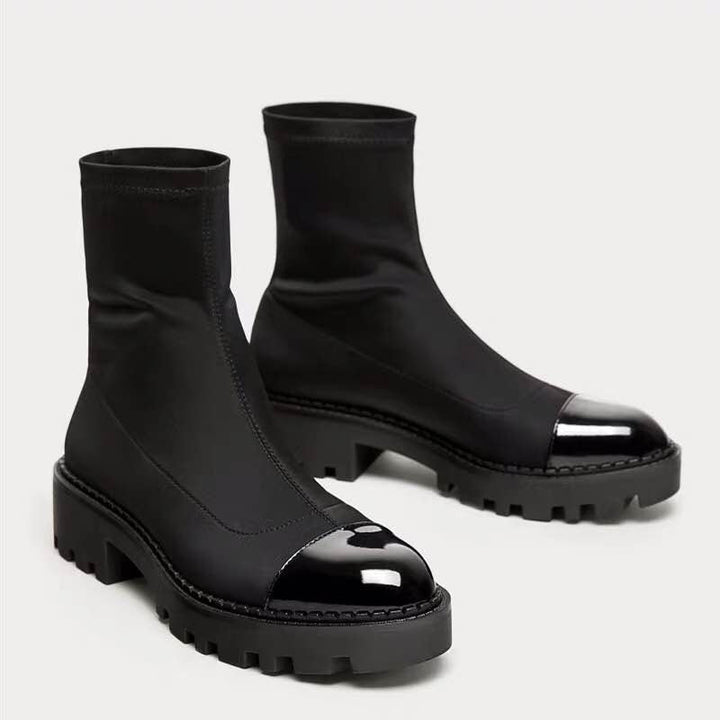 Bottes élastiques à semelles robustes pour femmes - Zyrvek