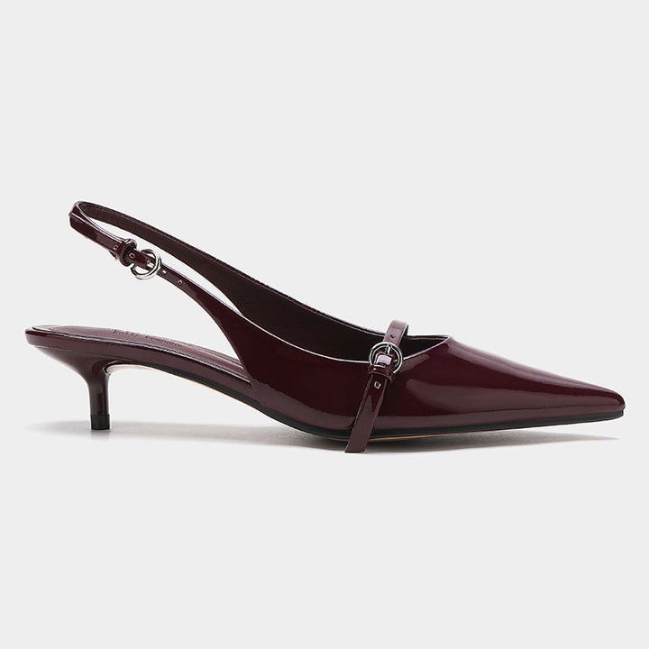 Chaussures à talon à bout pointu pour femmes avec lanière en métal - Solène