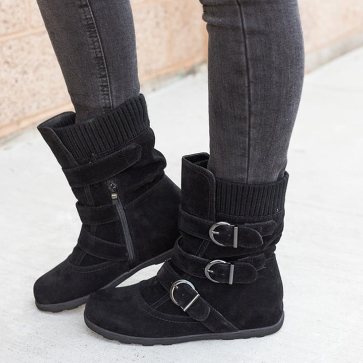 Bottes ajustables en suédine pour femmes - Avenne