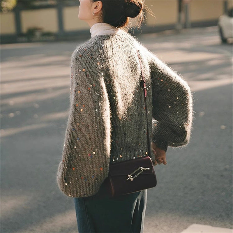 Cardigan effet lumineux pour femme - Naelis