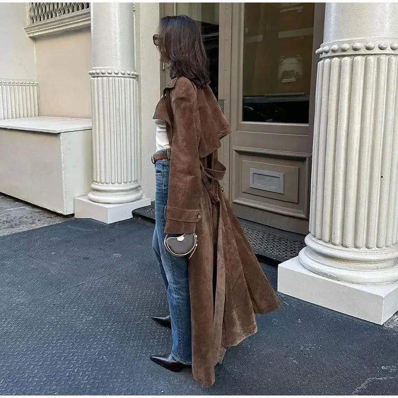Manteau long vintage de style automnal - Kloe
