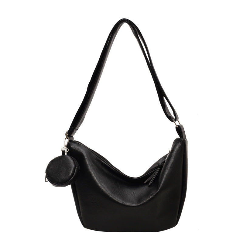 Grand sac à bandoulière avec poche extérieure et porte-monnaie amovible pour femmes