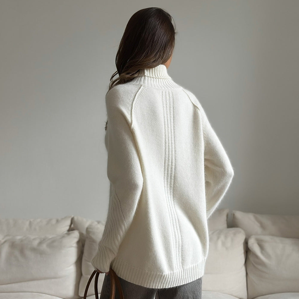 Pull à col roulé en maille pour femme - Amara