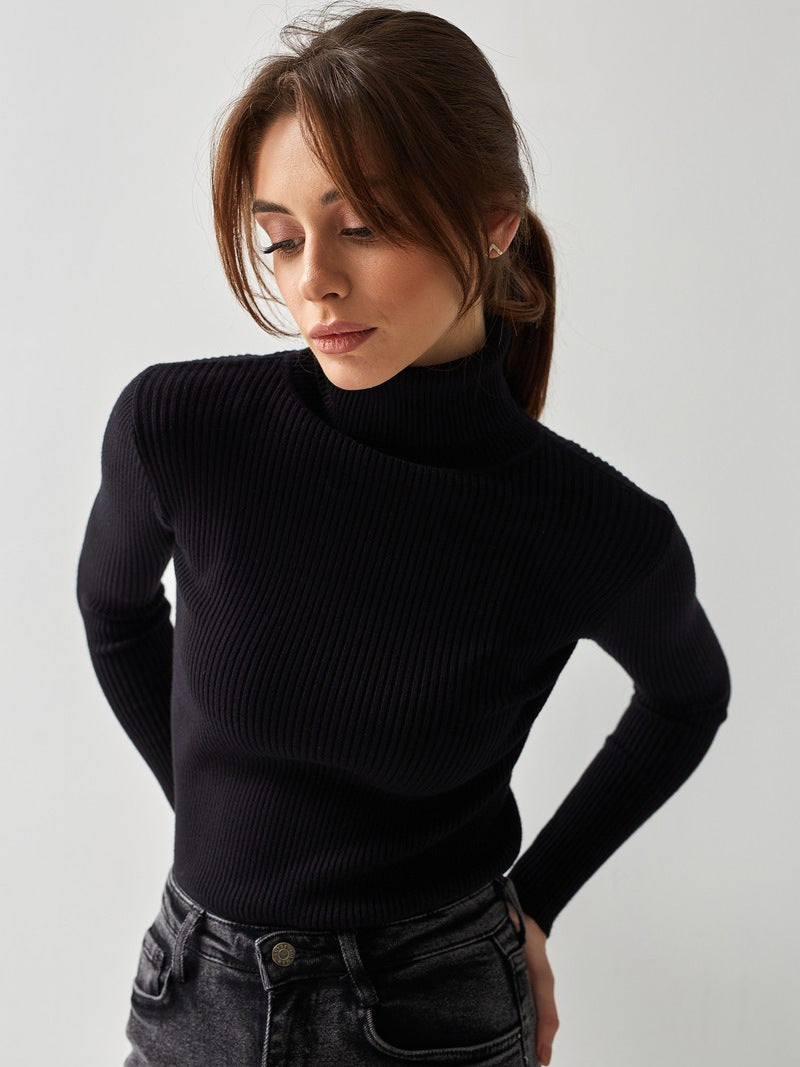 Pull à col roulé à manches longues pour femme - Inga