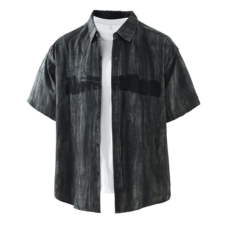 Chemise d'été décontractée à manches courtes pour hommes avec col classique et boutons - Rensar