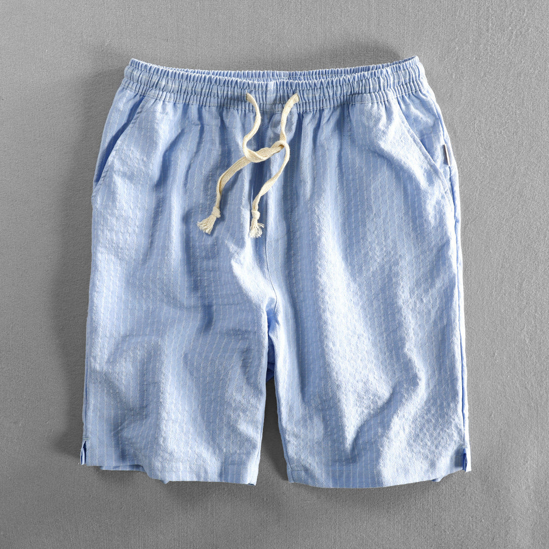 Short à cordon de serrage à rayures verticales pour hommes - Lecce