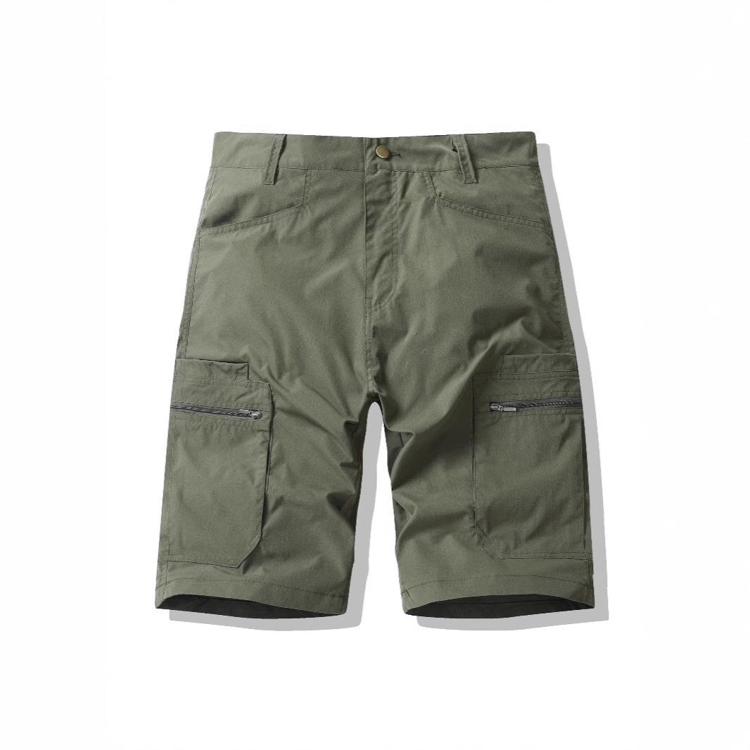 Short cargo avec poches et fermeture éclair latérale pour hommes - Erling