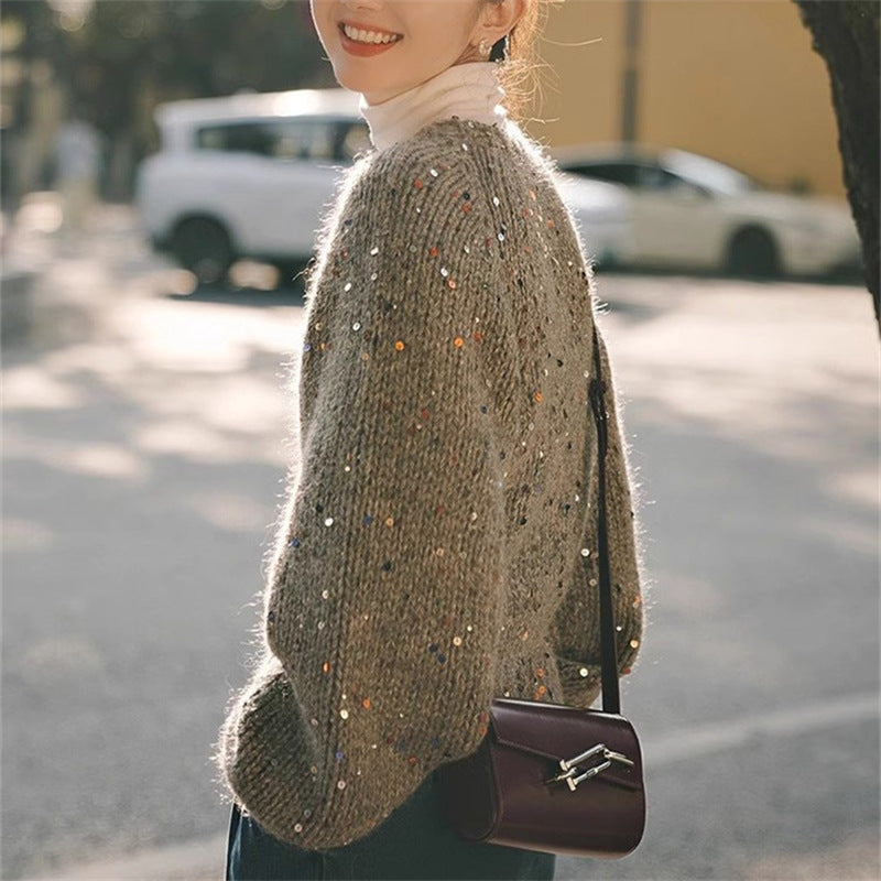 Cardigan effet lumineux pour femme - Naelis