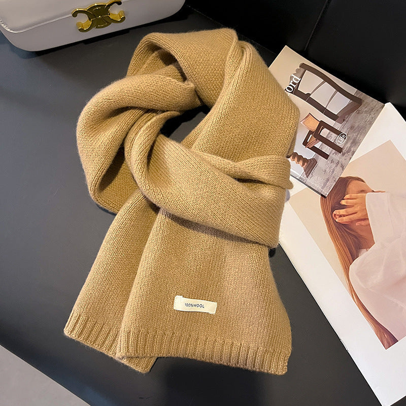 Echarpe tricotée pour femme en laine naturelle - Ingrid