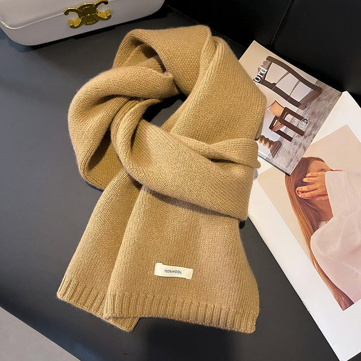 Echarpe tricotée pour femme en laine naturelle - Ingrid