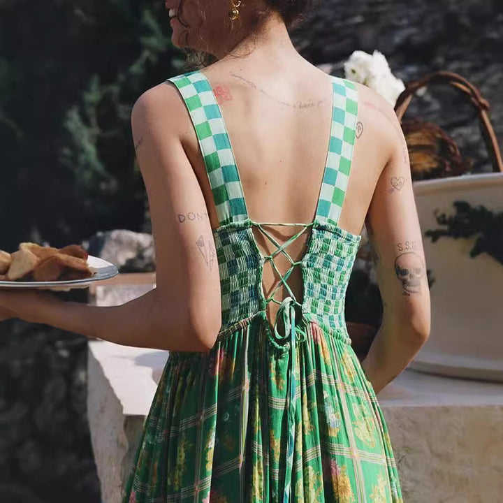 Robe longue d'été à imprimé floral pour femmes - Renate
