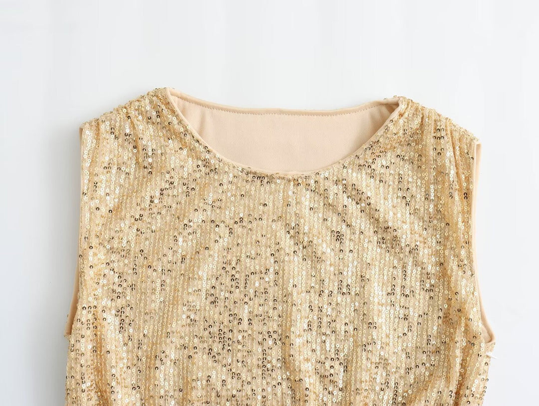 Robe femme avec effet appliqué lumineux - Sarynne