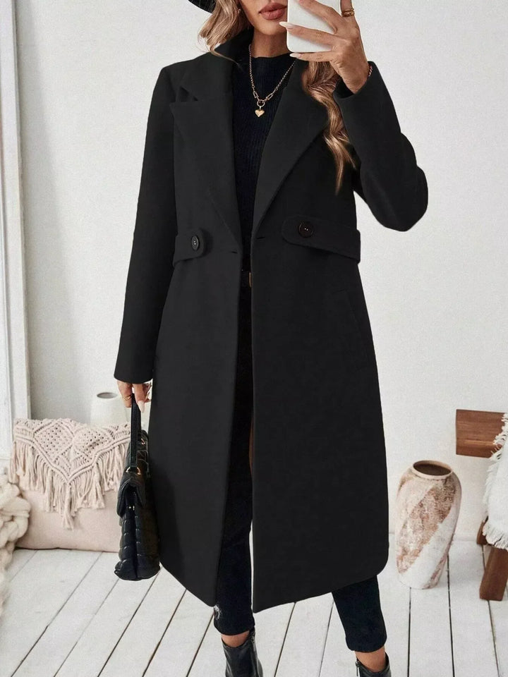 Manteau croisé en laine structurée pour femme - Aurenne