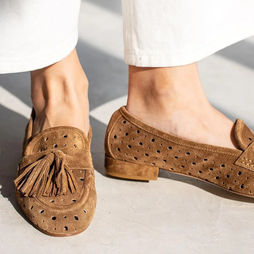 Mocassins en daim à glands pour femmes - Arlise