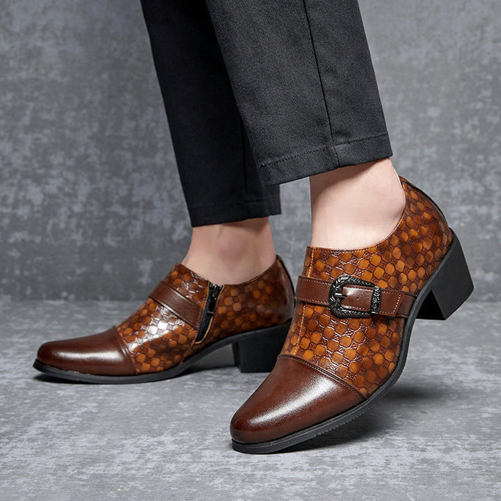 Chaussures habillées pour hommes avec fermeture éclair latérale et boucle - Mirex