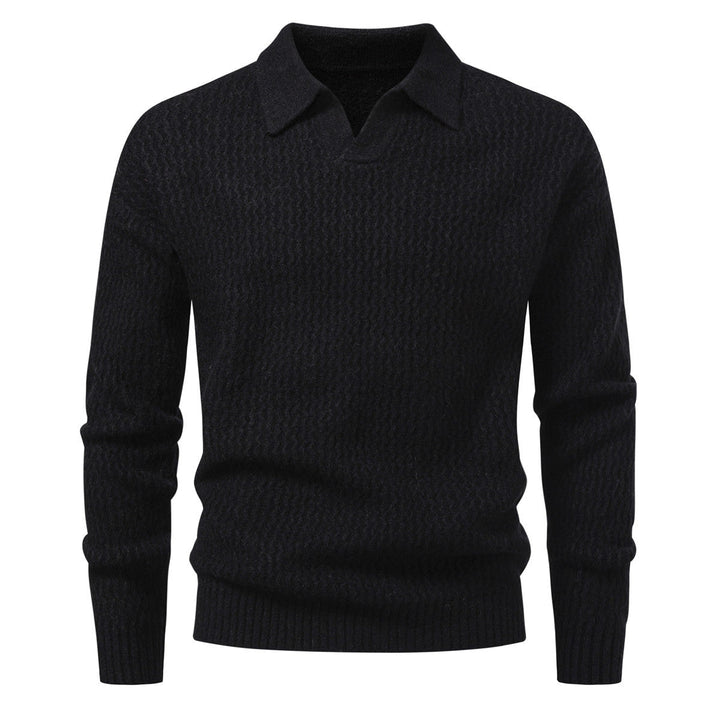 Pull homme en maille jacquard à col roulé - Raptor