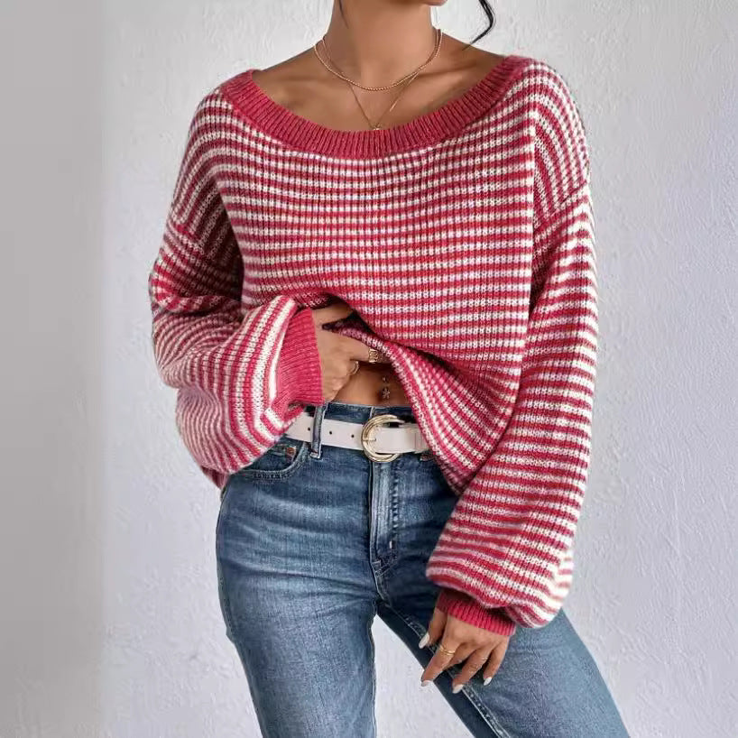 Pull décontracté en maille pour femmes - Signe
