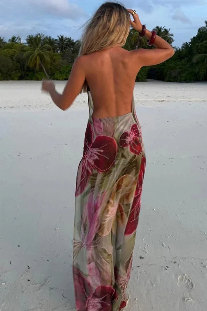 Robe longue à fines bretelles pour femme - Samantha