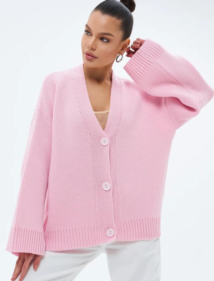 Cardigan femme en maille épaisse et coupe décontractée - Uveris