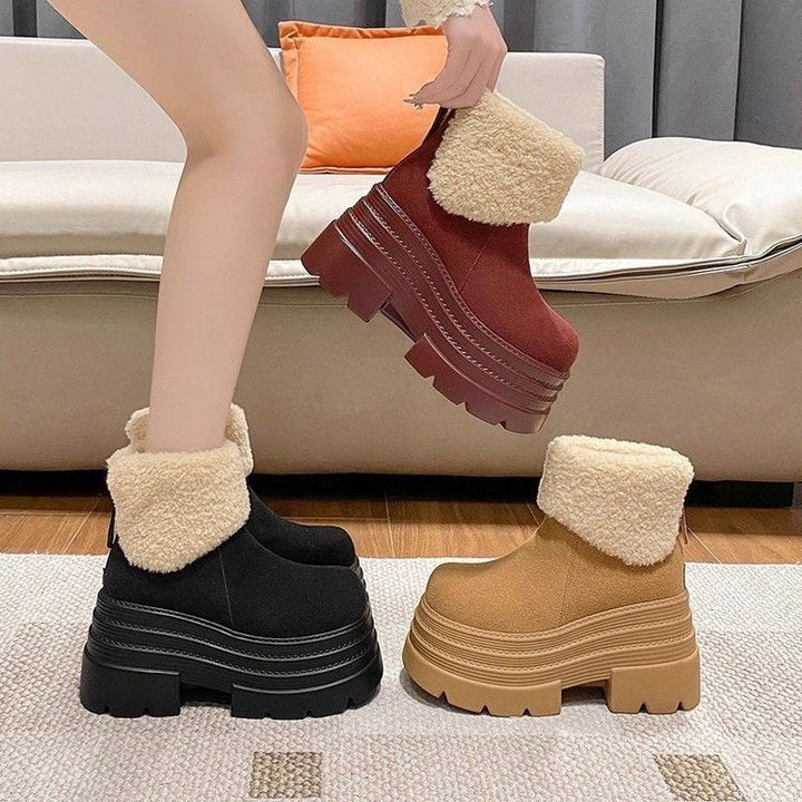 Bottines à plateforme pour femmes avec design matelassé - Svea