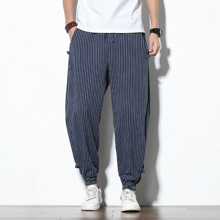 Pantalon imprimé rayé pour hommes - Matteo