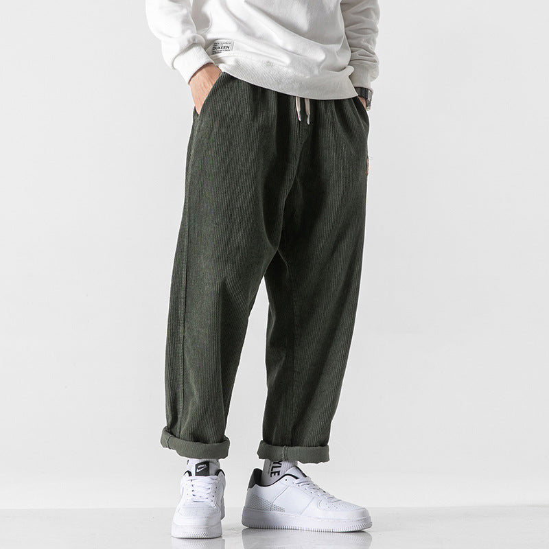 Pantalon effet velours côtelé doux pour homme - Edrion