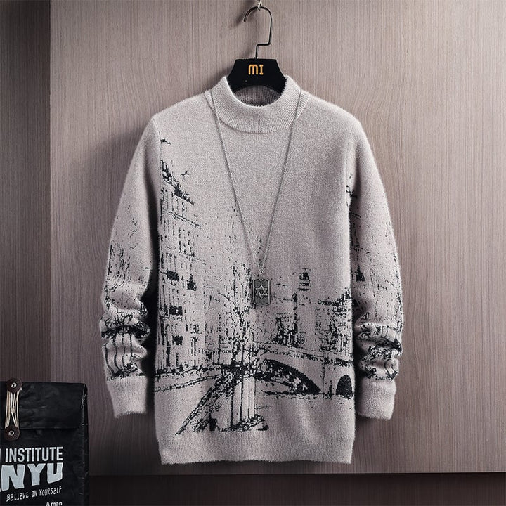 Pull homme en maille épaisse effet urbain - Naël