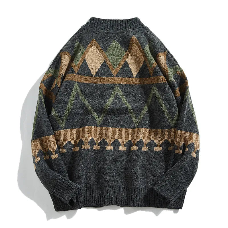 Cardigan en maille à motifs géométriques - Alden