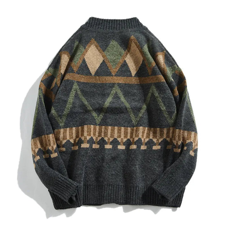 Cardigan en maille à motifs géométriques - Alden