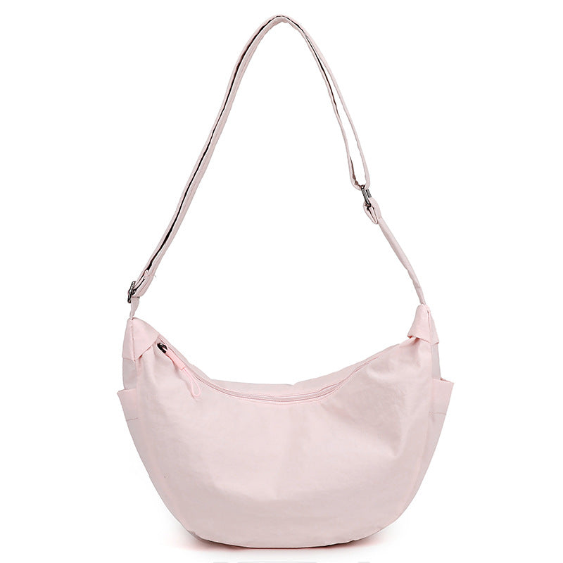 Sac à bandoulière pour femme en forme de demi-lune, grande capacité, bandoulière réglable - Manon