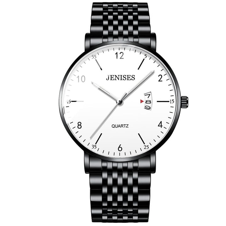 Montre pour hommes en acier inoxydable avec cadran numéroté