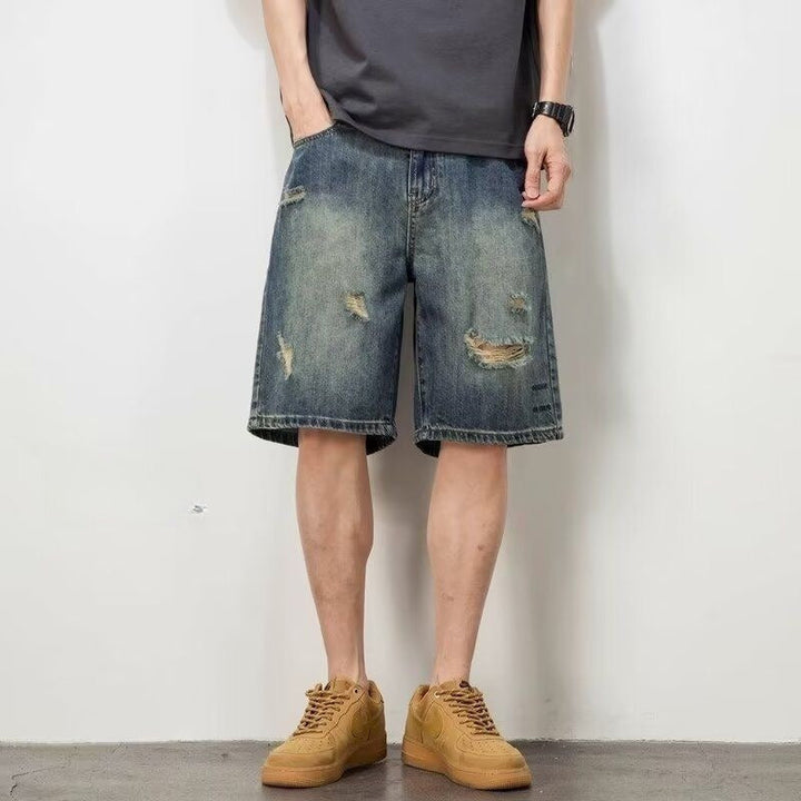 Short déchiré en denim pour hommes - Kane