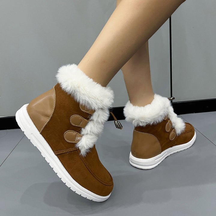 Bottines d'hiver pour femmes avec finition en peluche - Yseline