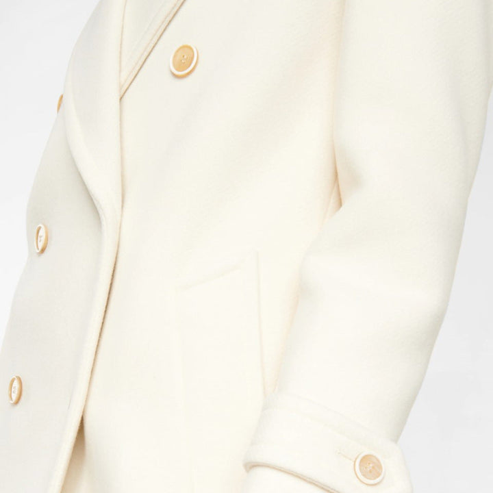 Manteau long croisé en laine pour femme - Éline