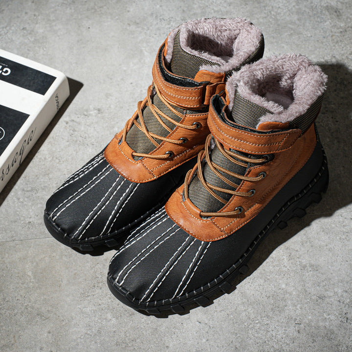 Bottes d'hiver imperméables à lacets pour hommes - Raveln