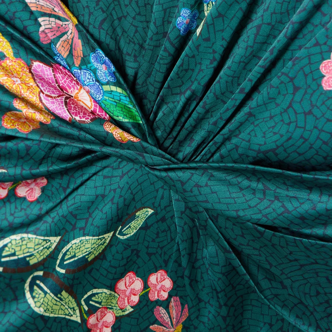 Robe midi imprimée sans manches pour femmes, style fête d'été - Agnese