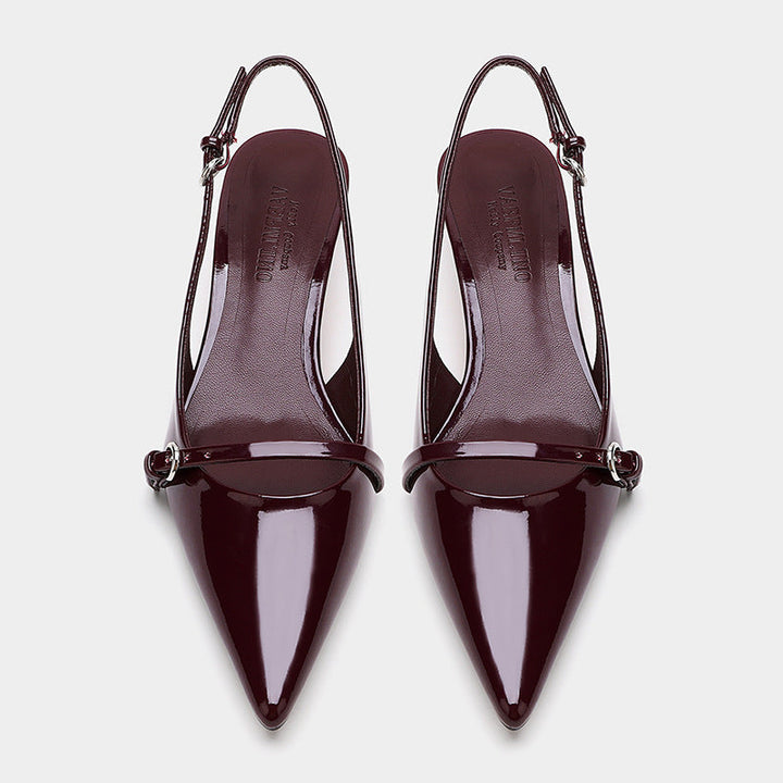 Chaussures à talon à bout pointu pour femmes avec lanière en métal - Solène