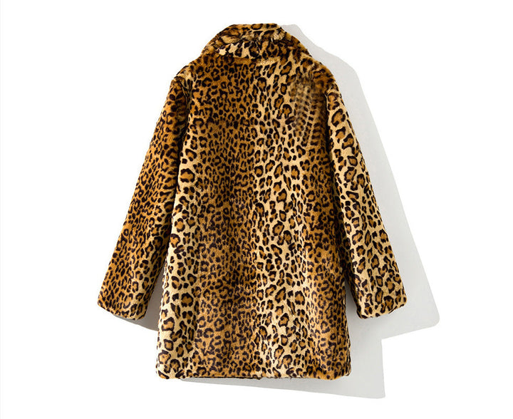 Manteau effet fourrure imprimé pour femme - Narelle
