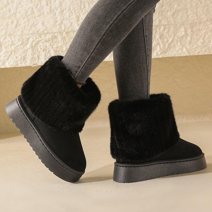 Bottines d'hiver pour femmes avec une touche de peluche - Auralyn