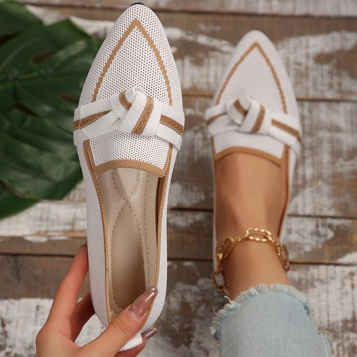 Chaussures plates à nœud tissé pour femmes - Selena